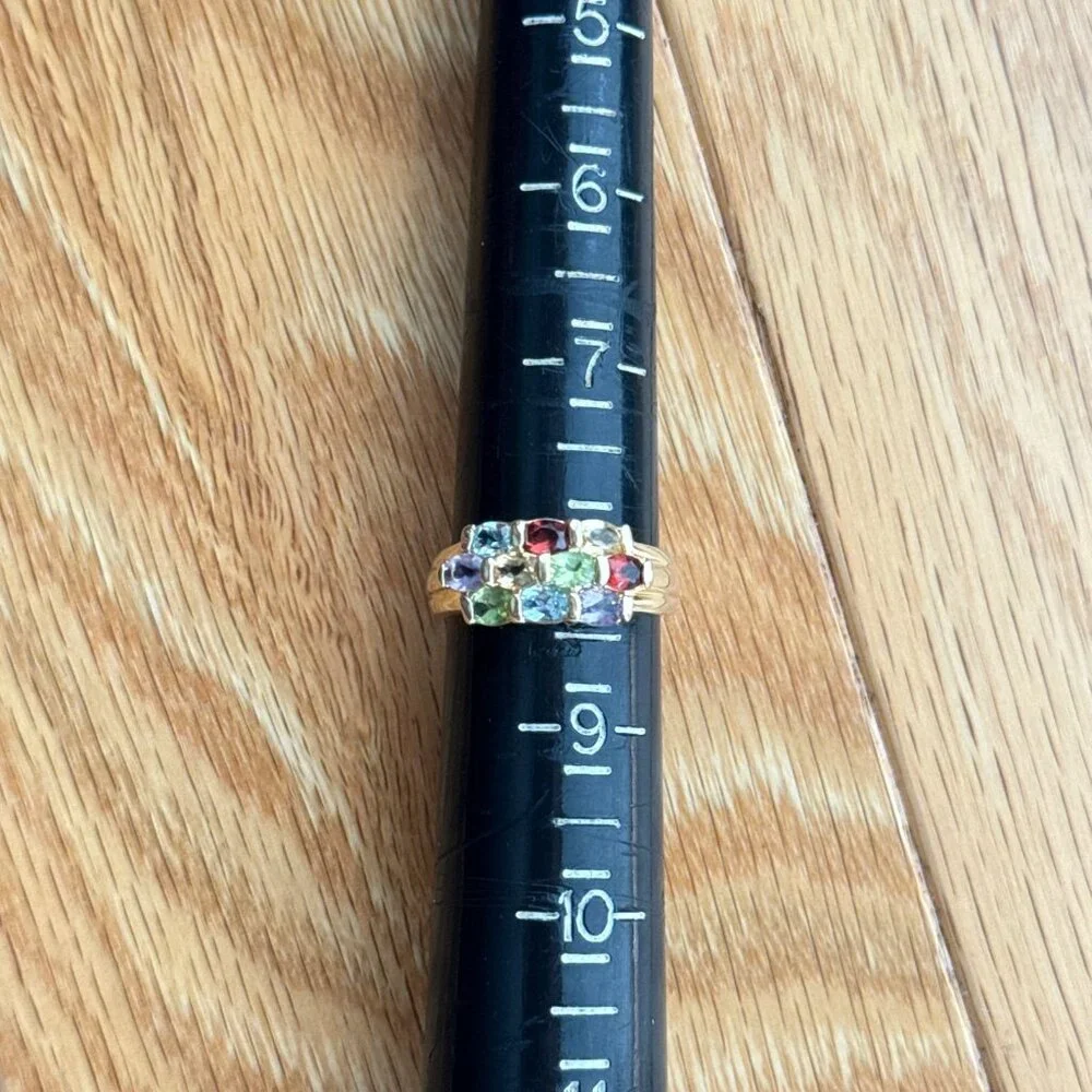 Gold‎ Colored Multi-Stones Ring